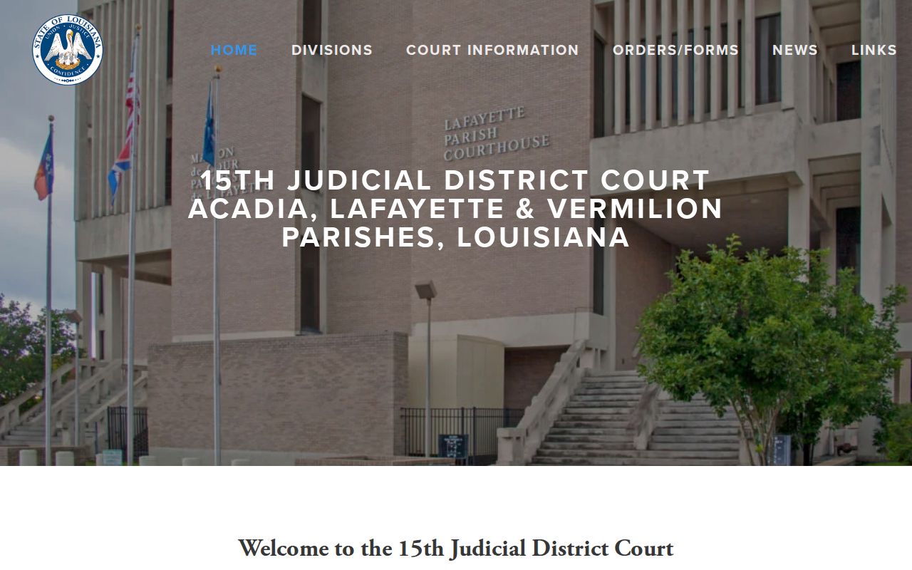 Vermilion court docket 15th Judicial District Court official website